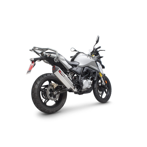 Scorpion Exhaust BMW G310 R / G310 GS 2016 - 2020 Serket Parallel Full System Brushed Stainless Steel Sleeve